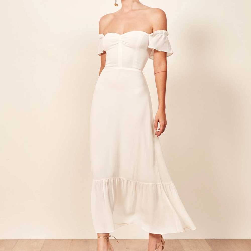 Reformation Butterfly Dress Ivory Size 4